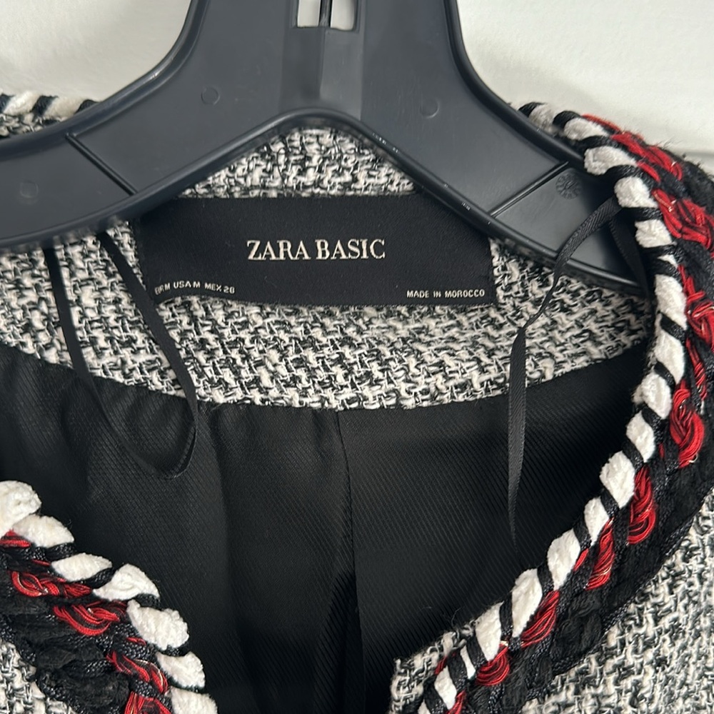 Zara Basic M Textured Wave Blazer Jacket - image 2